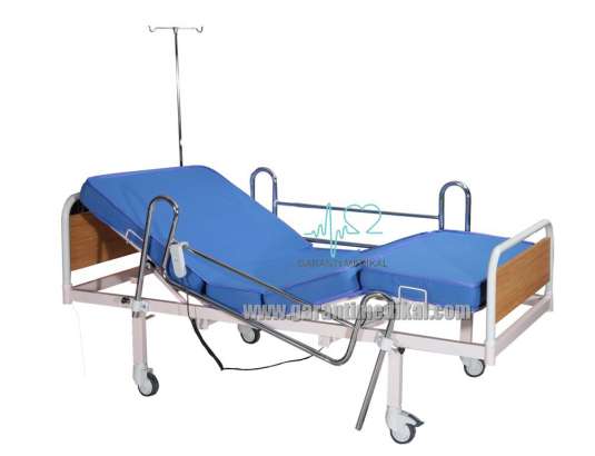 2 Motorlu Nikelaj Korkuluklu Hasta Karyolası